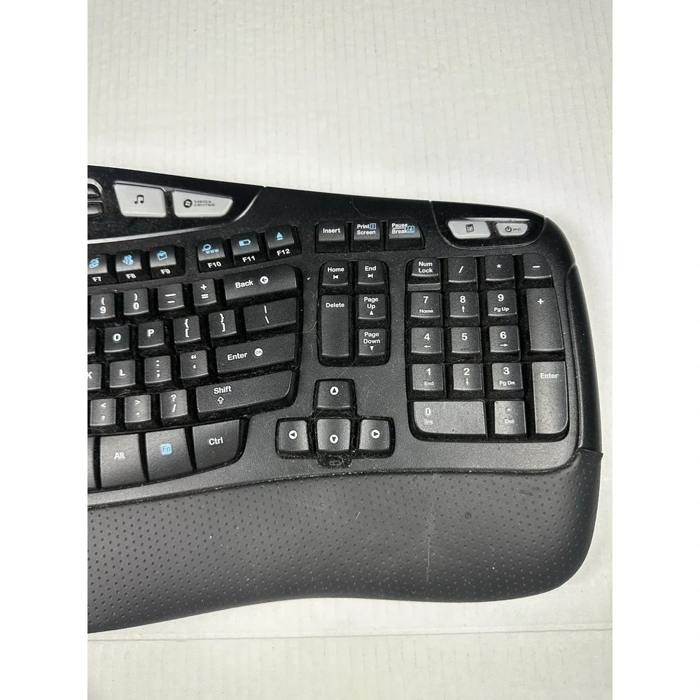 Logitech K350 Ergonomic Keyboard & M510 Mouse W/ Usb Dongle